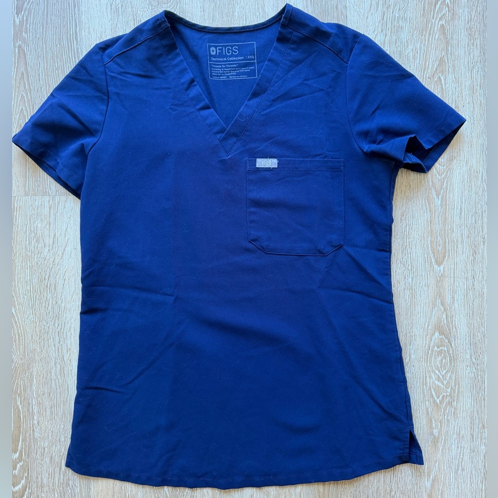 FIGS Catarina One-Pocket Top Navy XXS